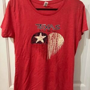 Texas flag heart tee #hearttees Size M